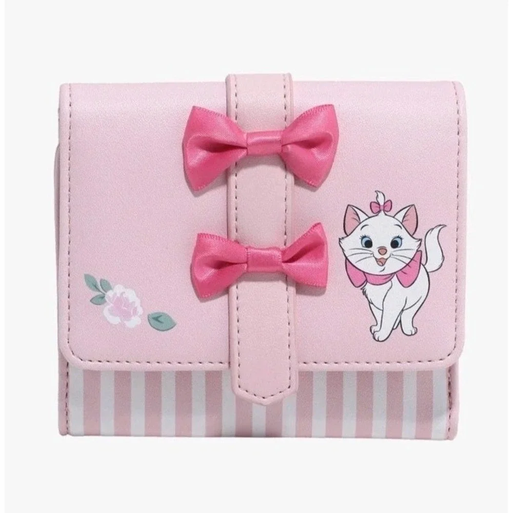 Her Universe Disney The Aristocats Marie Cat Pink Bows & Stripes‎ Wallet NWT